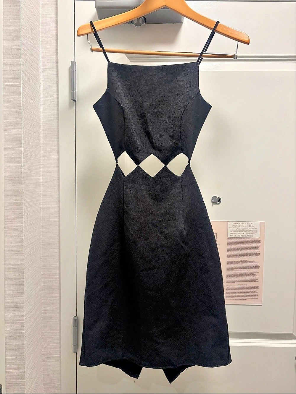 Vintage LA. GLO Black Cutout Midi Dress XS